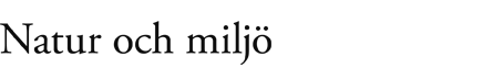 Natur och miljö